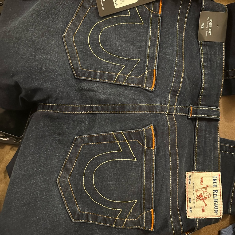 True Religion Womens Dark Blue Jeans